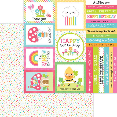 Doodlebug Design - Over The Rainbow Collection - 12 x 12 Double Sided Paper - Sprinkles Of Color