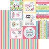 Doodlebug Design - Happy Healing Collection - 12 x 12 Double Sided Paper - Candy Striper