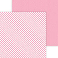 Doodlebug Design - Monochromatic Collection - 12 x 12 Double Sided Paper - Cupcake Candy Stripe