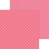 Doodlebug Design - Monochromatic Collection - 12 x 12 Double Sided Paper - Cherry Plaid