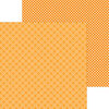 Doodlebug Design - Monochromatic Collection - 12 x 12 Double Sided Paper - Tangerine Plaid