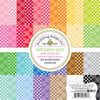 Doodlebug Design - Monochromatic Collection - 6 x 6 Paper Pad - Plaid and Polka Dot - Petite Print Assortment