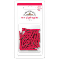Doodlebug Design - Monochromatic Collection - Mini Clothespins - Ladybug