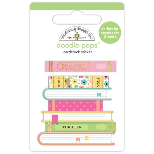 Doodlebug Design - Hello Again Collection - Doodle-Pops - 3 Dimensional Cardstock Stickers - Book Club