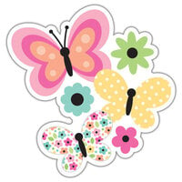 Doodlebug Design - Hello Again Collection - Sticker Doodle - Flutterby