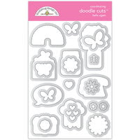 Doodlebug Design - Hello Again Collection - Doodle Cuts - Metal Dies