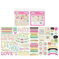 Doodlebug Design - Hello Again Collection - Chit Chat - Die Cut Cardstock Pieces