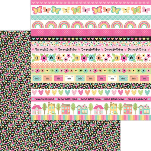 Doodlebug Design - Hello Again Collection - 12 x 12 Double Sided Paper - Cute Calico