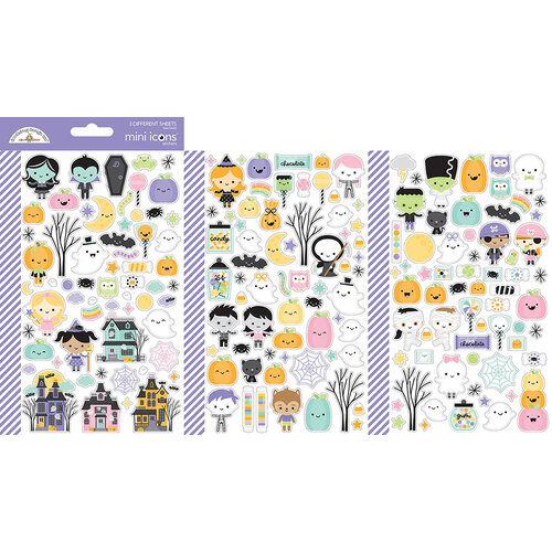 Doodlebug Design - Sweet and Spooky Collection - Halloween - Cardstock Stickers - Icons