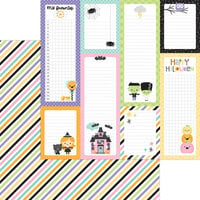 Doodlebug Design - Sweet and Spooky Collection - Halloween - 12 x 12 Double Sided Paper - Candy Sticks