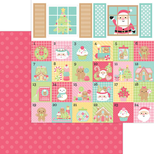 Doodlebug Design - Gingerbread Kisses Collection - 12 x 12 Double Sided Paper - Christmas Jammies