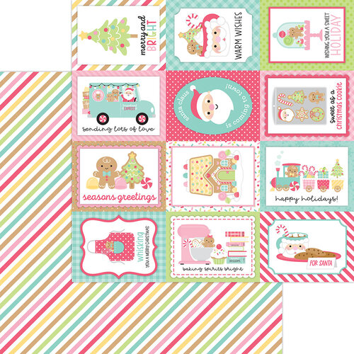 Doodlebug Design - Gingerbread Kisses Collection - Christmas - 12 x 12 Double Sided Paper - Gift Wrap