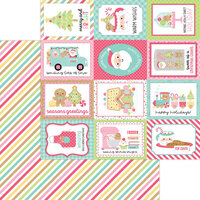 Doodlebug Design - Gingerbread Kisses Collection - Christmas - 12 x 12 Double Sided Paper - Gift Wrap