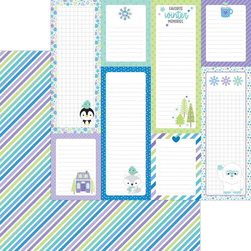 Doodlebug Design - Snow Much Fun Collection - 12 x 12 Double Sided Paper - Cold Streak