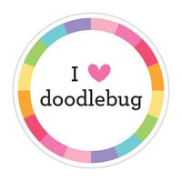Doodlebug Design - Cute and Crafty Collection - Sticker - Doodles - I Love Doodlebug