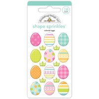 Doodlebug Design - Bunny Hop Collection - Shape Sprinkles - Colored Eggs