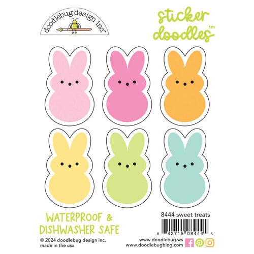Doodlebug Design - Bunny Hop Collection - Sticker - Doodles - Sweet Treats