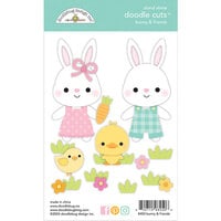 Doodlebug Design - Bunny Hop Collection - Doodle Cuts - Metal Dies - Bunny And Friends