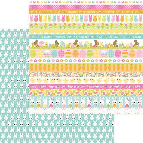 Doodlebug Design - Bunny Hop Collection - 12 x 12 Double Sided Paper - Hippity Hoppity