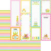 Doodlebug Design - Bunny Hop Collection - 12 x 12 Double Sided Paper - Springtime Stripe