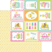 Doodlebug Design - Bunny Hop Collection - 12 x 12 Double Sided Paper - Chickadees