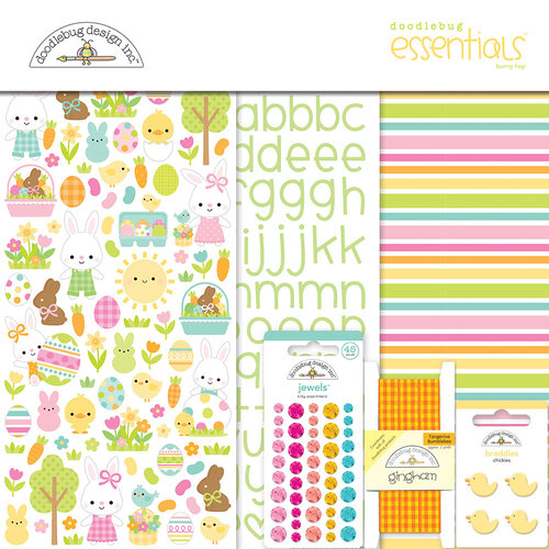 Doodlebug Design - Bunny Hop Collection - Essentials Kit