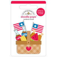 Doodlebug Design - Hometown USA Collection - Stickers - Doodle-Pops - Picnic Party