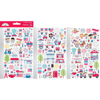 Doodlebug Design - Hometown USA Collection - Mini Stickers - Icons
