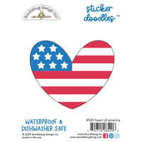 Doodlebug Design - Hometown USA Collection - Stickers - Doodles - Heart Of America