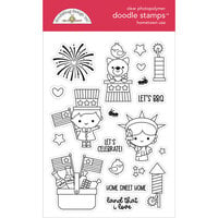 Doodlebug Design - Hometown USA Collection - Clear Photopolymer Stamps - Hometown USA