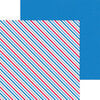 Doodlebug Design - Hometown USA Collection - 12 x 12 Double Sided Paper - Red, White, And Blue