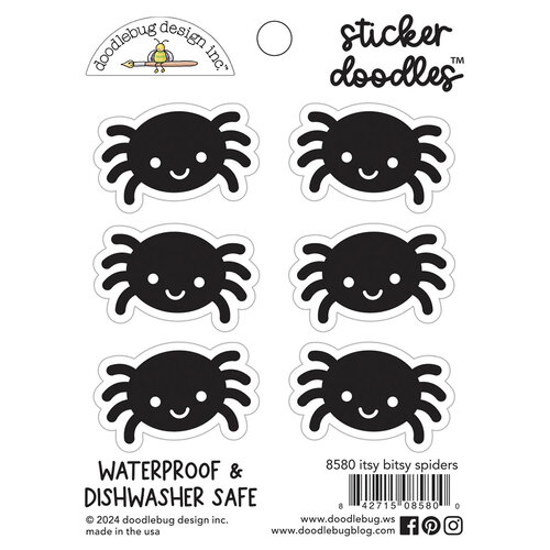 Doodlebug Design - Hey Pumpkin Collection - Sticker Doodles - Itsy Bitsy Spiders