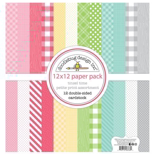 Doodlebug Design - Tinsel Time Collection - 12 x 12 Paper Pack - Petite Prints