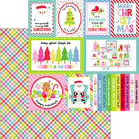 Doodlebug Design - Oh What Fun Collection - 12 x 12 Double Sided Paper - Check The Halls