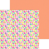 Doodlebug Design - Color Me Crafty Collection - 12 x 12 Double Sided Paper - Button Stash