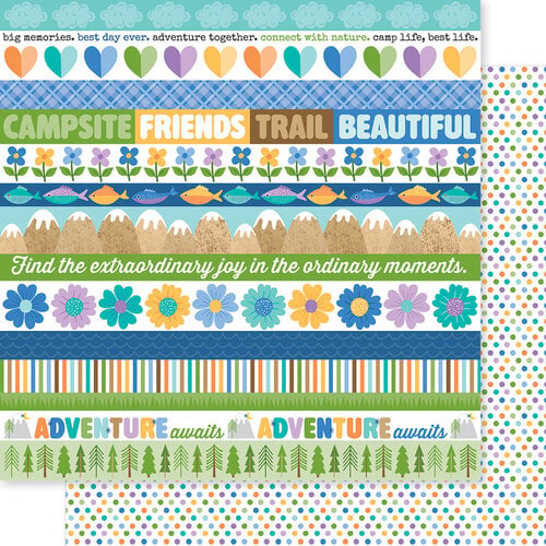 Bella Blvd - Adventure Awaits Collection - 12 x 12 Double Sided Paper - Adventure Awaits Borders