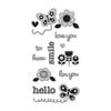 Doodlebug Design - Hampton Art - Unmounted Rubber Stamps - Flower Garden