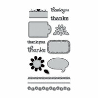 Doodlebug Design - Hampton Art - Unmounted Rubber Stamps - Thankful