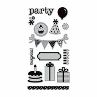 Doodlebug Design - Hampton Art - Unmounted Rubber Stamps - Party Time