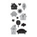 Doodlebug Design - Hampton Art - Unmounted Rubber Stamps - Home Sweet Home