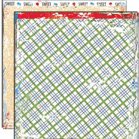 Daisy Bucket Designs - Shabby Green Door - Farmer's Market Collection - 12 x 12 Double Sided Paper - Sweet Peas