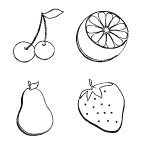 Daisy Bucket Designs - Shabby Green Door - Farmer's Market Collection - Acrylic Stamps - Fruit