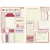 Daisy D's Paper Company - Valentine's Day Collection - Cardstock Die-Cuts - Valentine Journaling Tags, CLEARANCE