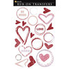 Daisy D's Paper Company - Valentine's Day Collection - Rub-On Transfers - Painted Hearts, CLEARANCE