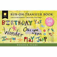 Daisy D's Paper Company - Wonder Years Collection - Rub-On Transfer Book - Wonderland, CLEARANCE