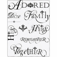 Delish Designs - Petite Peppercorn Collection - Clear Acrylic Stamps - Petite Words
