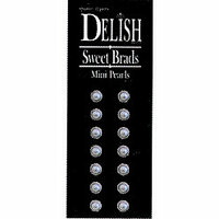 Delish Designs - Peppercorn Collection - Sweet Brads - Mini Pearls, CLEARANCE