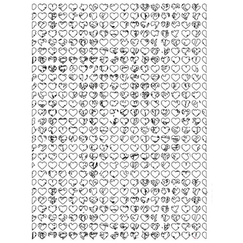 Dress My Craft - A4 Stencil - Vintage Hearts