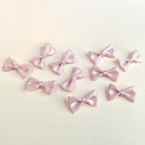 Dress My Craft - Puffy Satin Bows - Oyster Pink