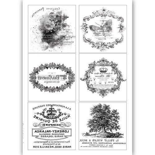 Dress My Craft - Transfer Me - Vintage Tile - Set Eight